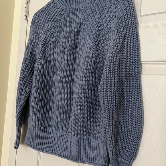 J. Crew Relaxed Rollneck Sweater Blue - EUC - Picture 5 of 12